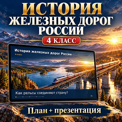 Обложка публикации «Комплект к занятию «История железных дорог России». Разговоры о важном, 4 класс»