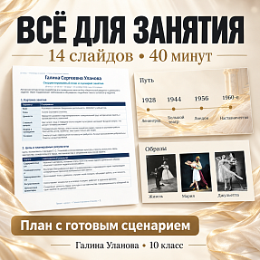 Комплект к уроку «Разговоры о важном» 10 класс: «Галина Сергеевна Уланова»