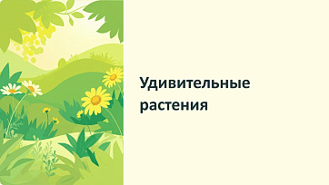 Презентация на тему Удивительные растения