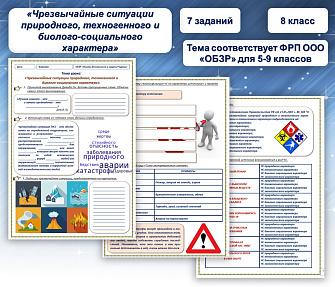 Рабочий лист по ОБЗР на тему "Чрезвычайные ситуации природного, техногенного и  биолого-социального характера"