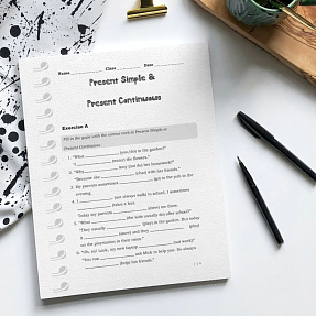 Рабочий лист Present Simple & Present Continuous: упражнения с ответами