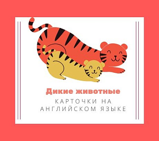 Карточки на английском языке по теме "Дикие животные"