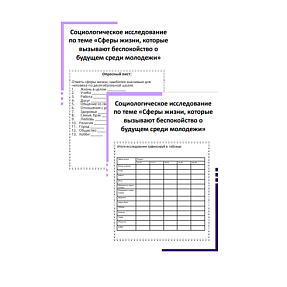 Проект «Социологическое исследование по теме «Сферы жизни, которые вызывают беспокойство о будущем среди молодежи»