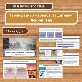 27 января. Презентация по теме: «Герои разных народов: защитники Ленинграда»