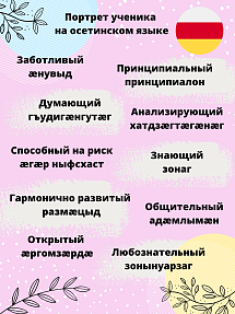 Портрет ученика на осетинском языке