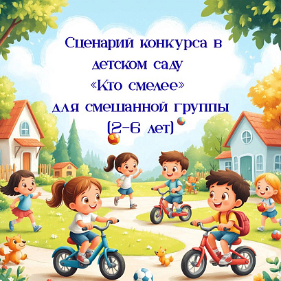 Обложка публикации «Сценарий конкурса в детском саду «Кто смелее» для смешанной группы (2–6 лет)»