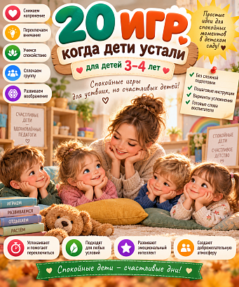 Обложка публикации «20 игр, когда дети устали»