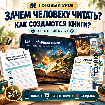 Обложка публикации «Комплект «Зачем человеку читать» | Разговоры о важном, 3 класс»