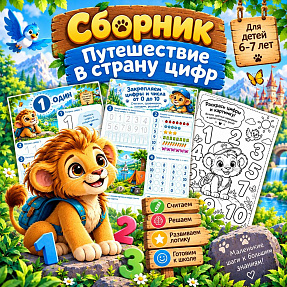 Рабочая тетрадь по математике для дошкольников 6-7 лет | Учим цифры и счёт