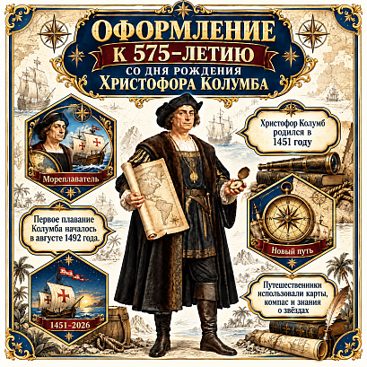 Обложка публикации «Оформление к 575-летию со дня рождения Христофора Колумба»