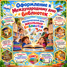 Оформление к Международному дню школьных библиотек